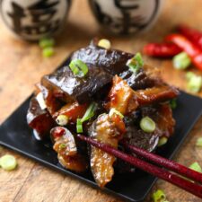 Sauteed Eggplant with Spicy Miso Sauce