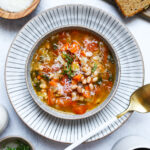 navy bean soup with parmesan cheese