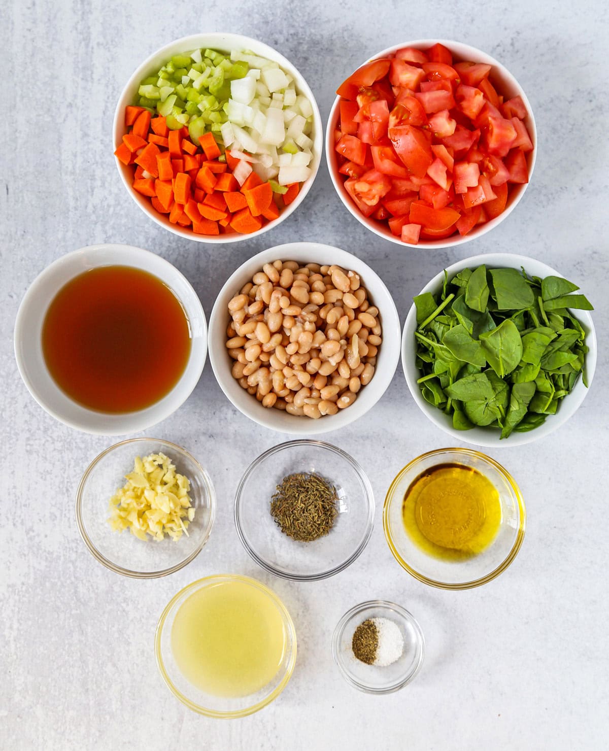 ingredients for navy bean soup