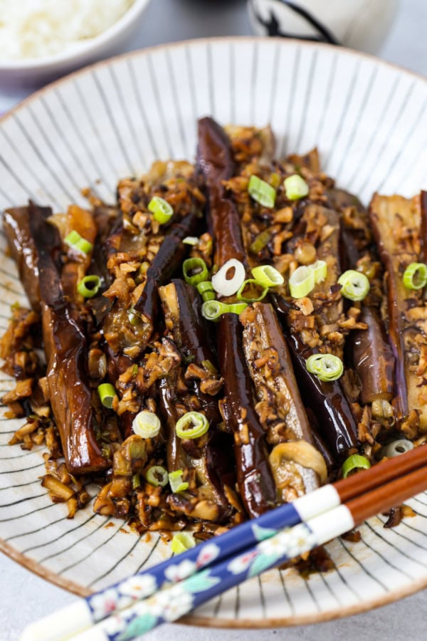 Sauteed Japanese Eggplant Pickled Plum