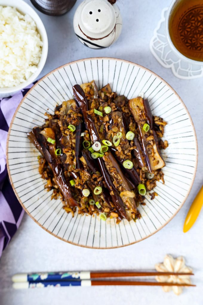 Sauteed Japanese Eggplant | Pickled Plum