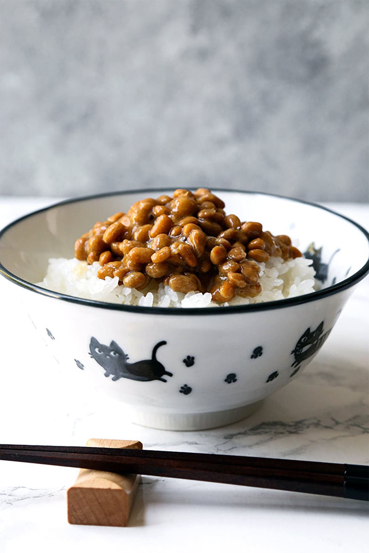 Natto over rice