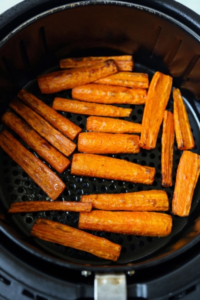 cooked carrots in air fryer