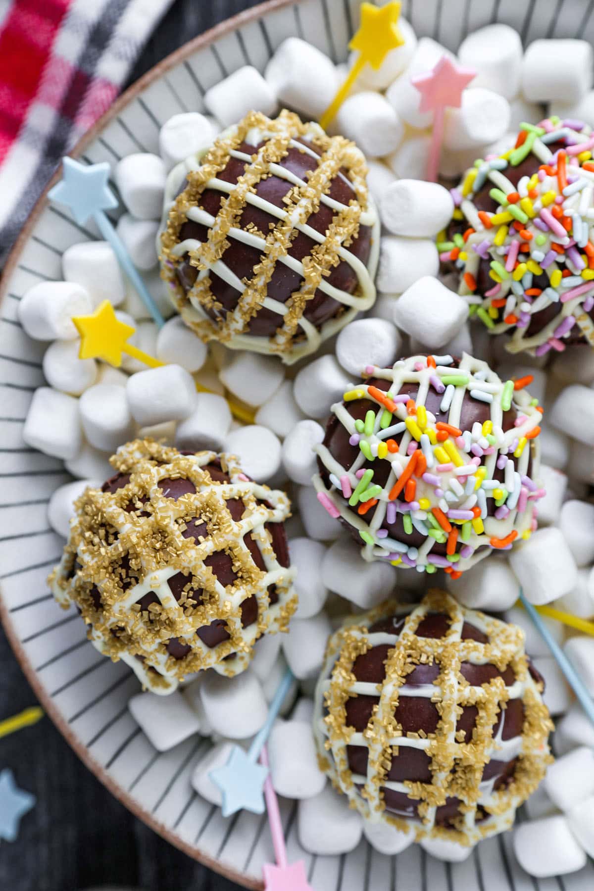 golden hot chocolate bombs