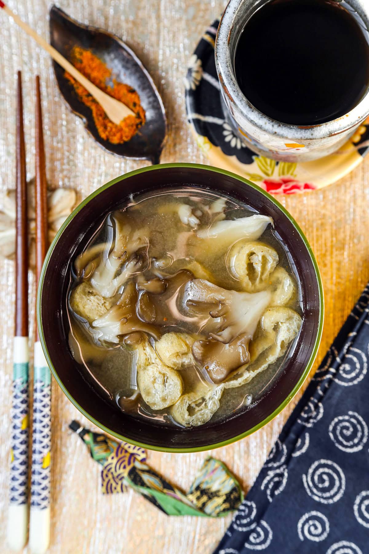 Maitake Mushroom Miso Soup Pickled Plum