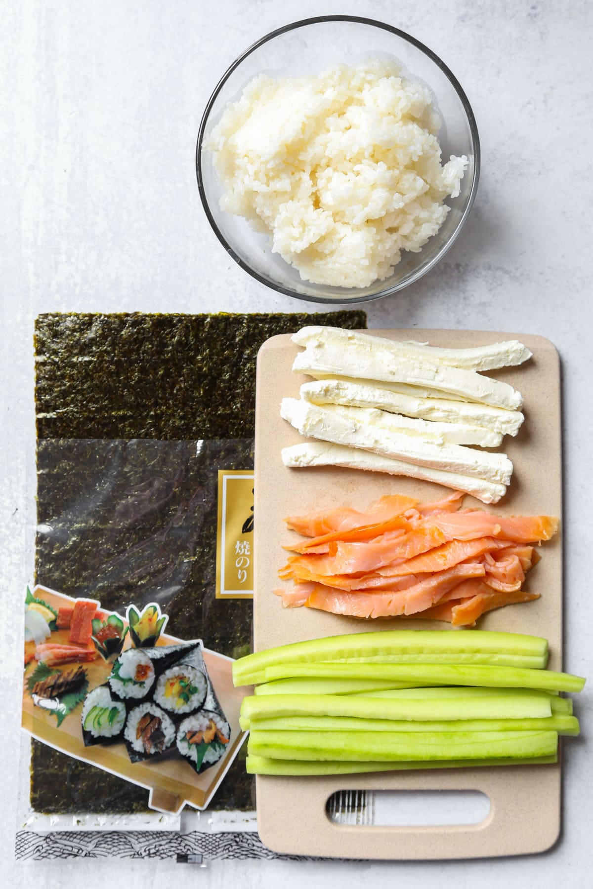 Ingredients for Philadelphia Roll