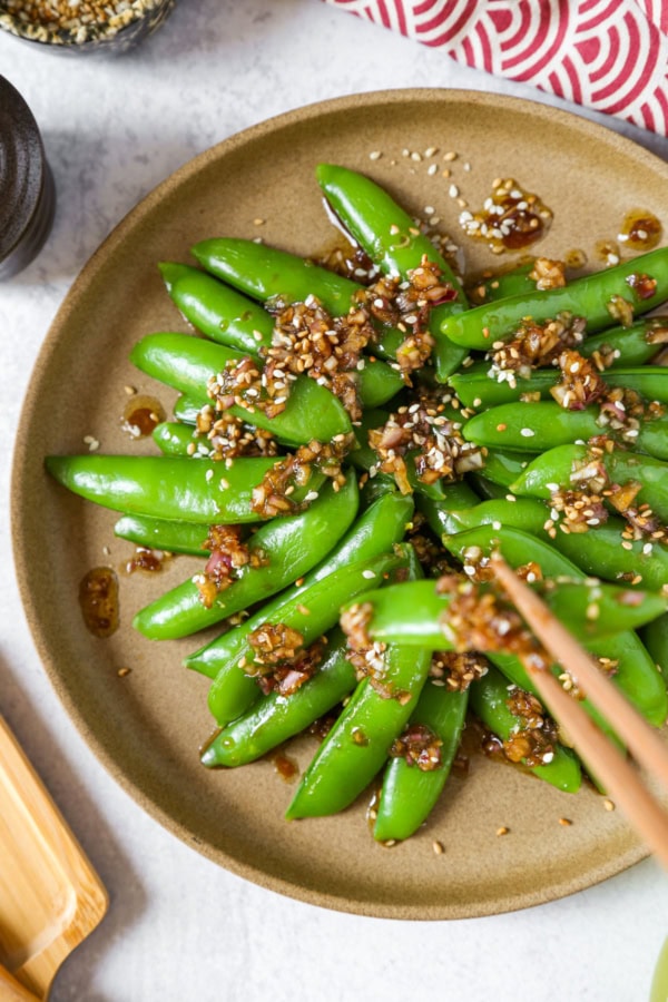 Sugar Snap Peas With Sesame Dressing | Pickled Plum