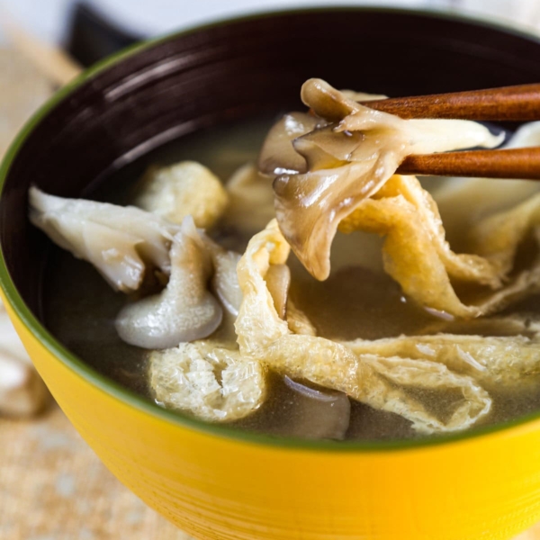 Maitake Mushroom Miso Soup Pickled Plum