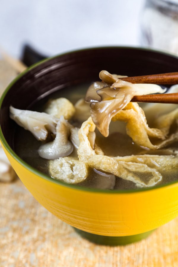 Maitake Mushroom Miso Soup Pickled Plum