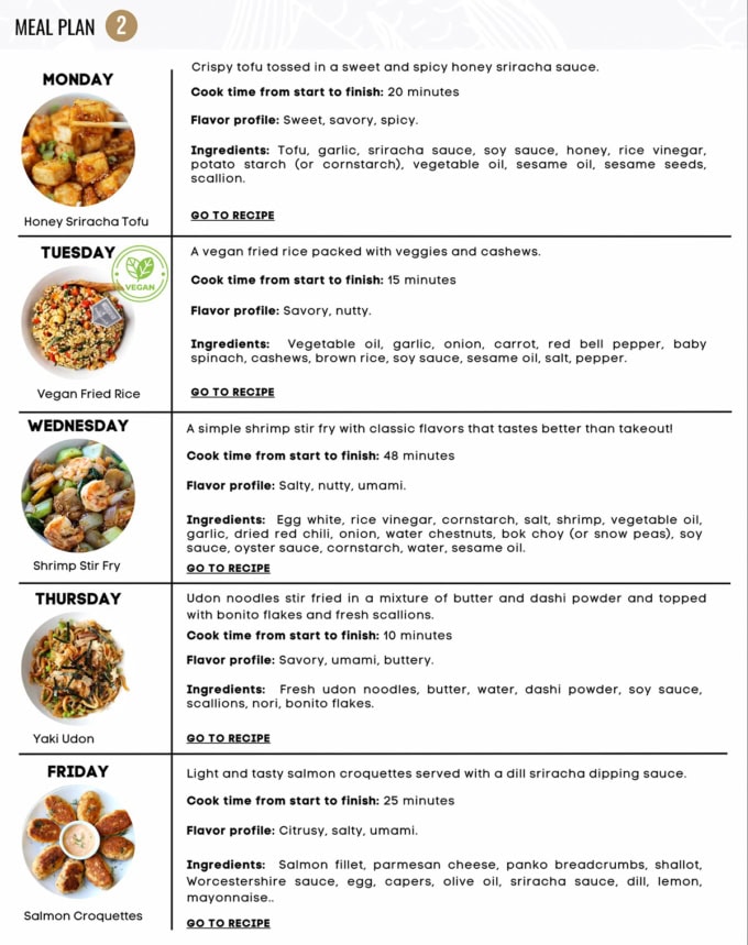 Weekly Meal Plan Menu 2 Pickled Plum weekly-meal-plan-menu-2-pickled-plum