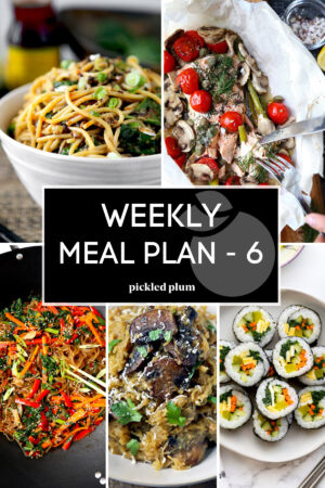 weekly meal plan menu
