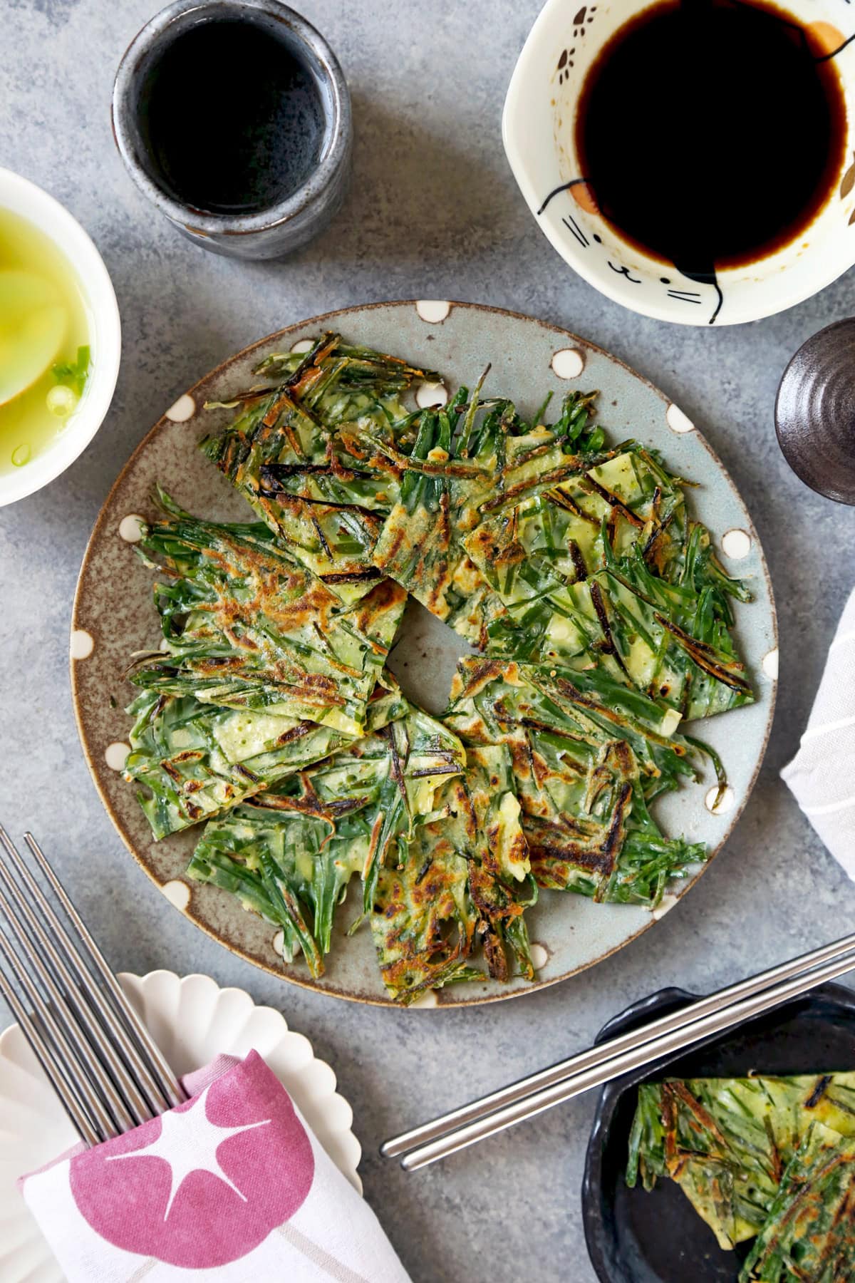 sliced korean chive pancake - buchujeon