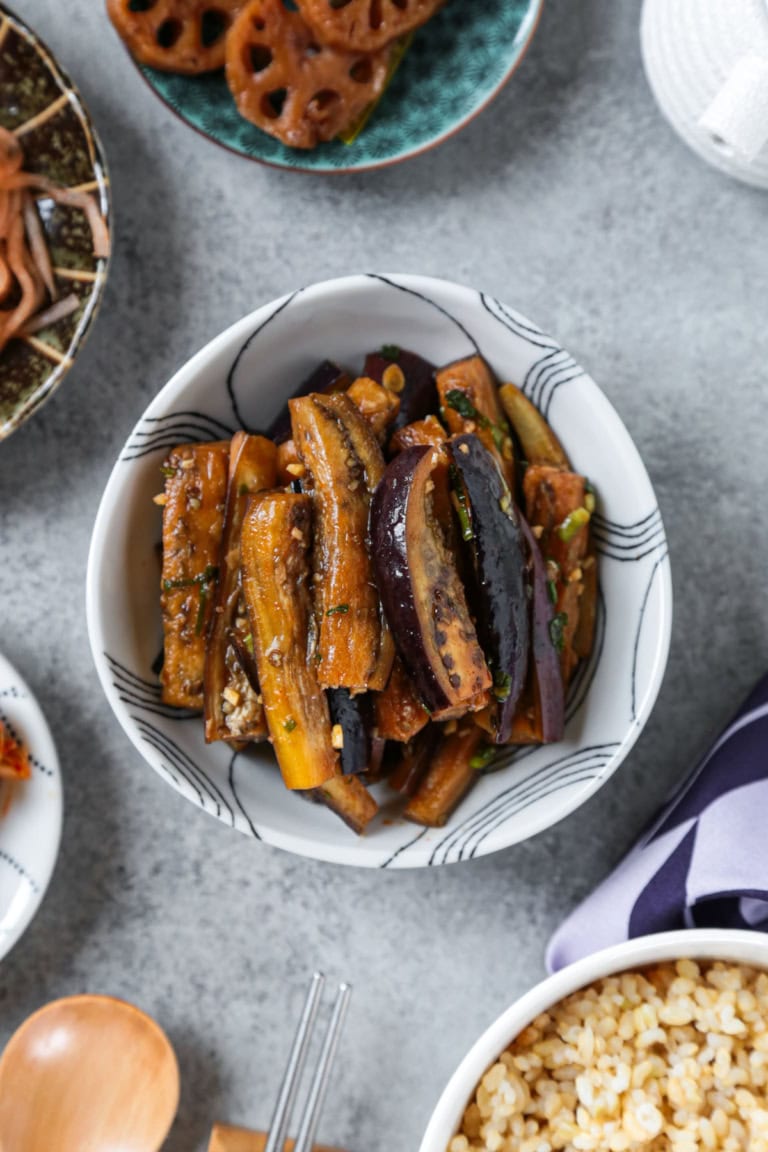 Steamed Korean Eggplant (Gaji Namul) | Pickled Plum