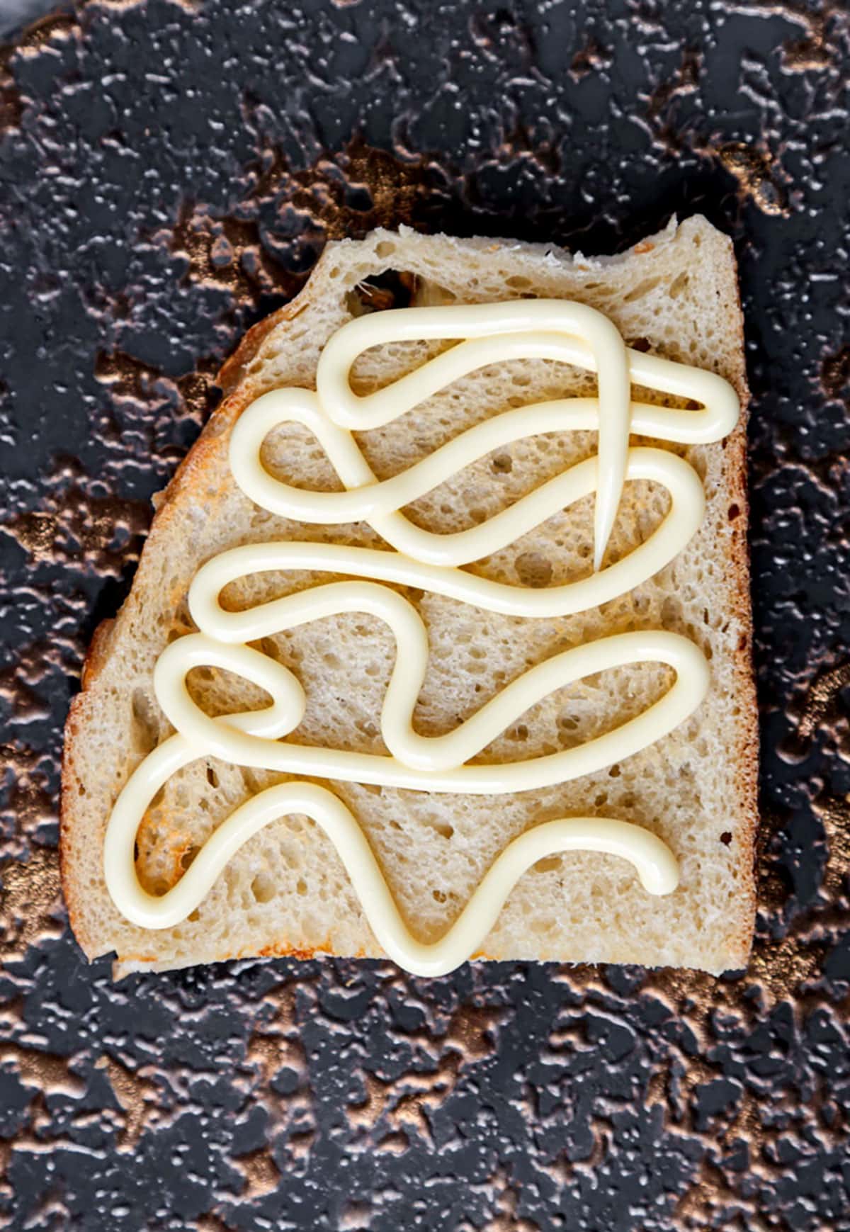 mayonnaise on bread