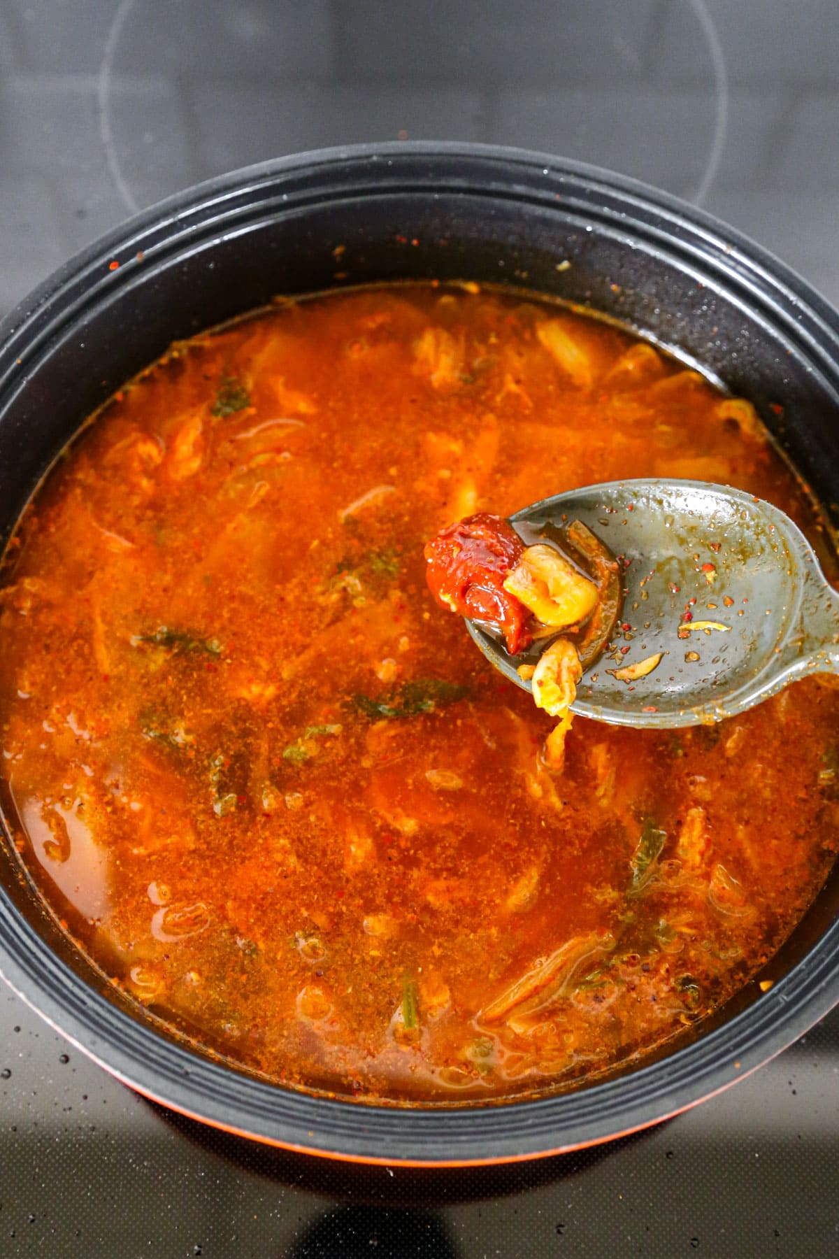Korean tofu stew with gochujang