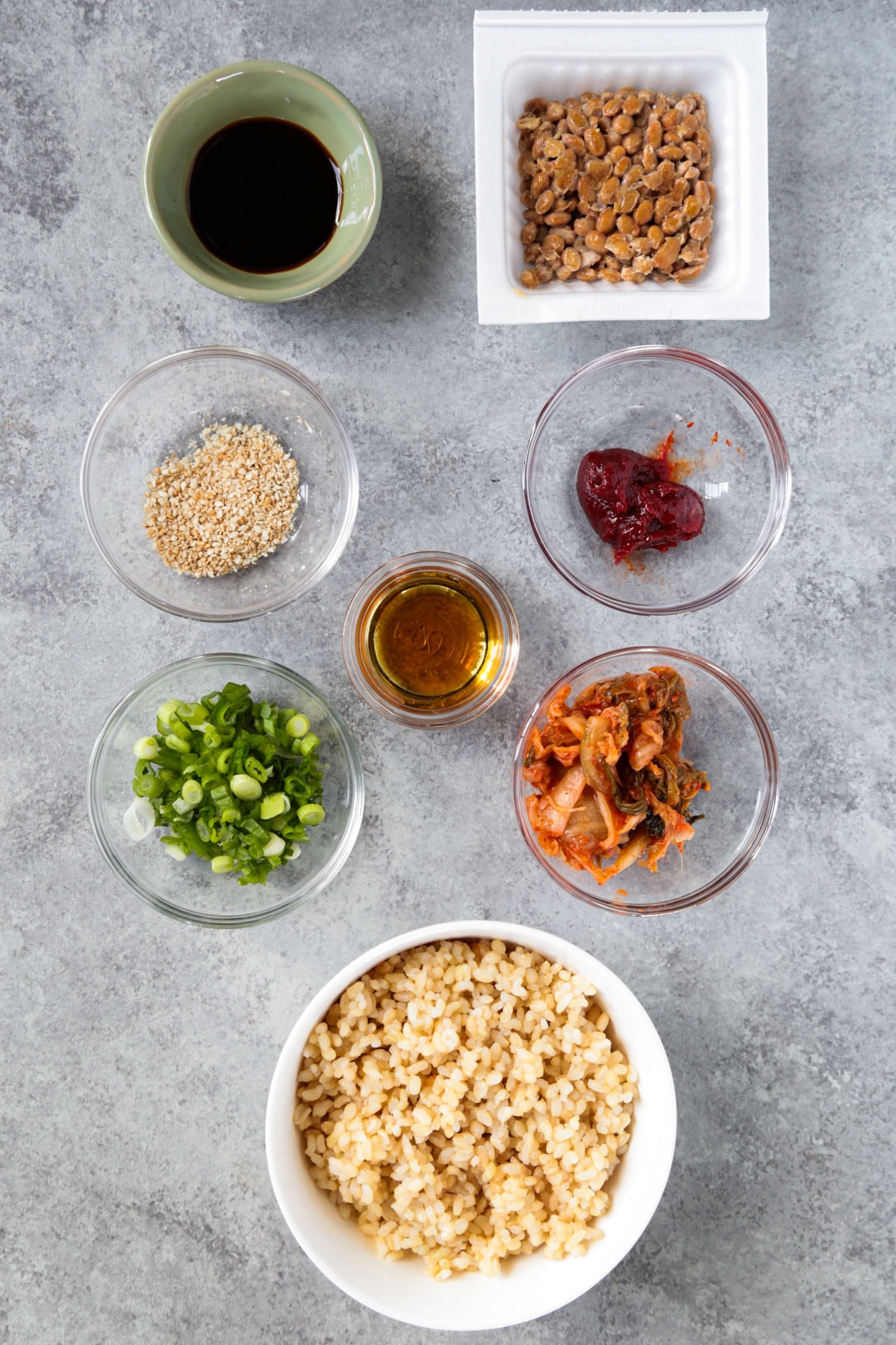 ingredients for rice bowl