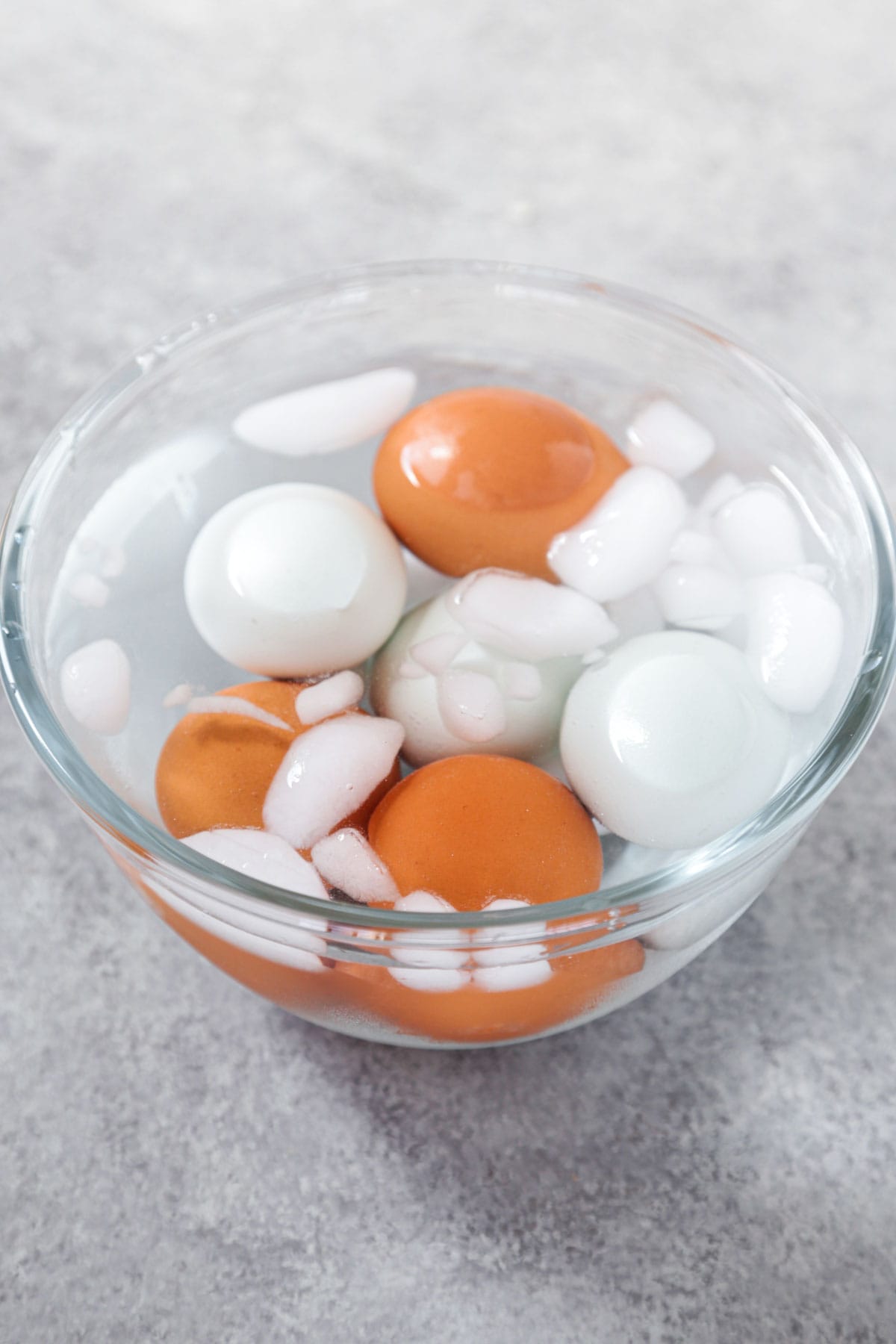 eggs in ice bath