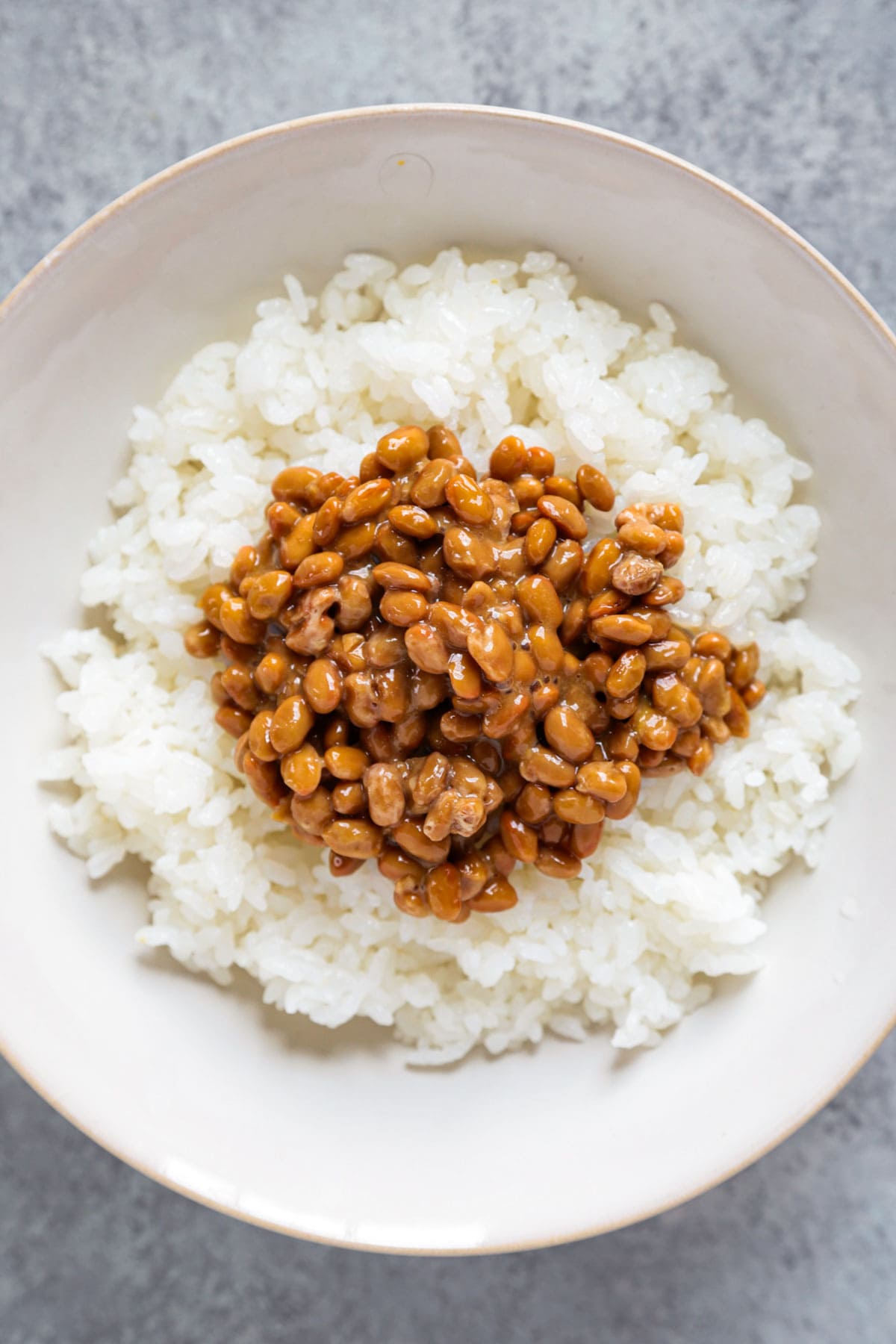 natto and rice