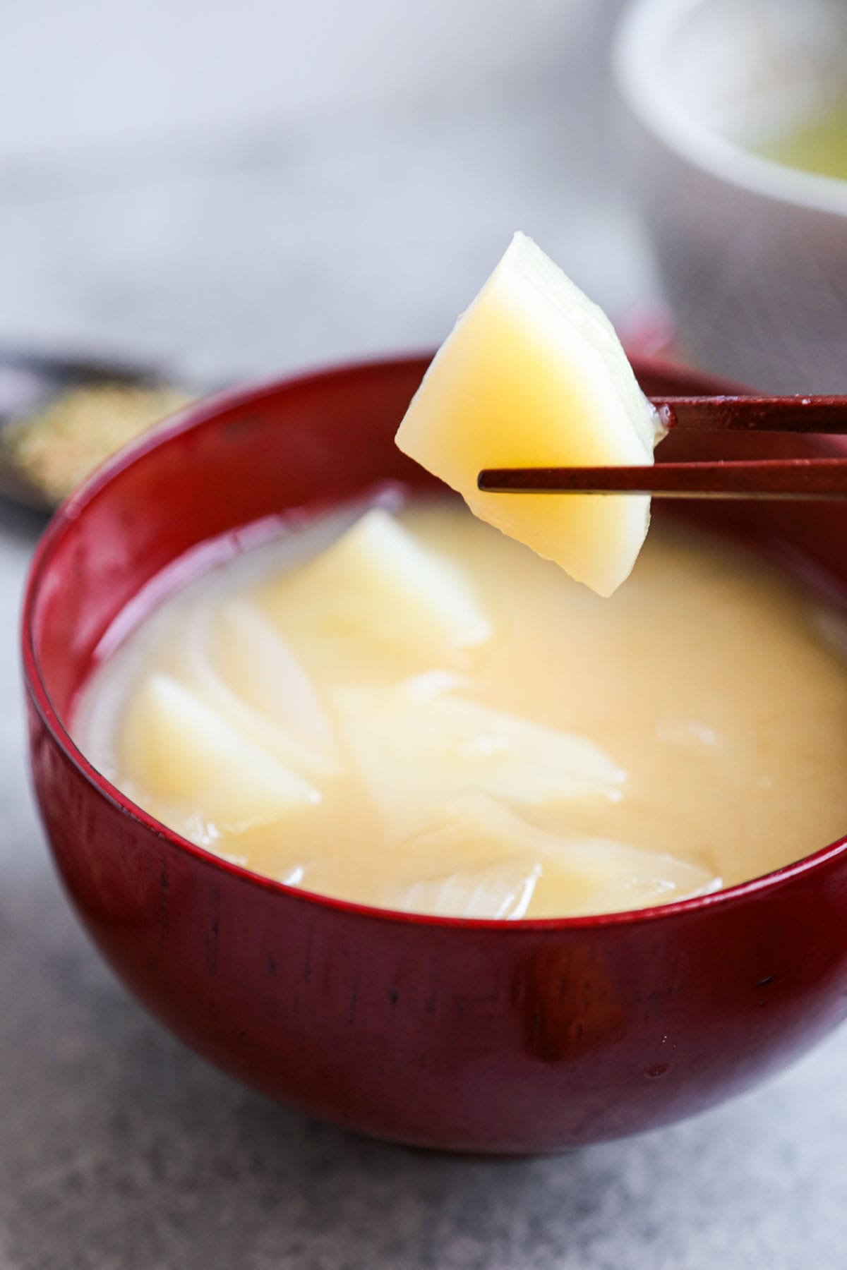 Potato miso soup