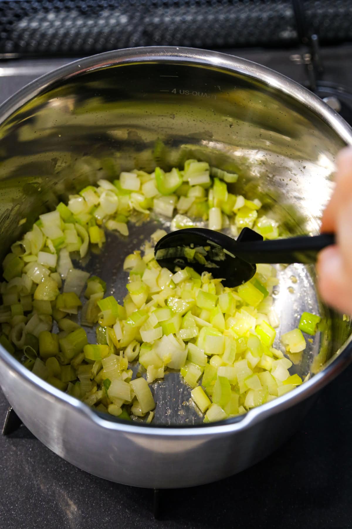 celery, onion, and garlic