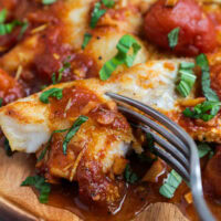 Pan Seared Cod With Tomato Sauce