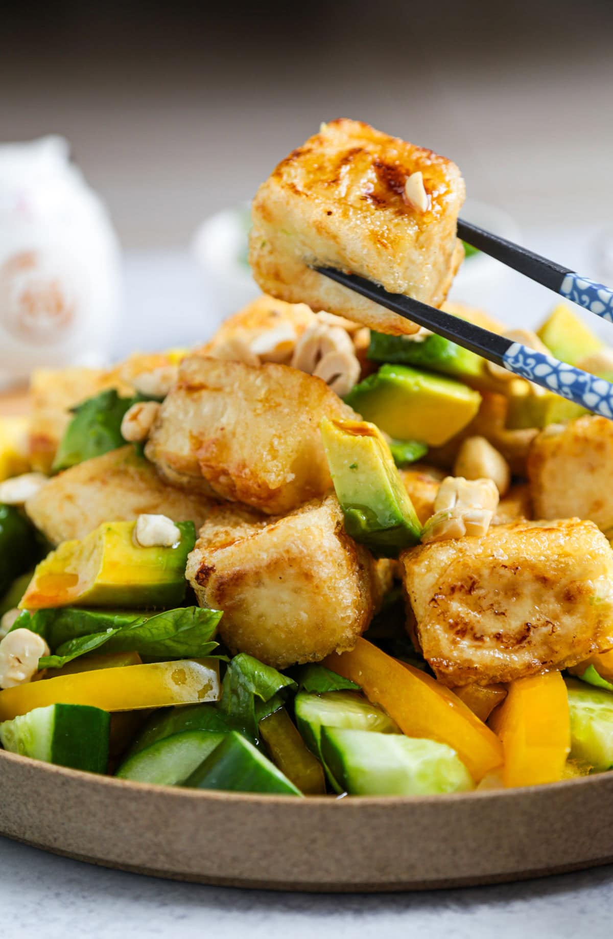 Crispy tofu salad