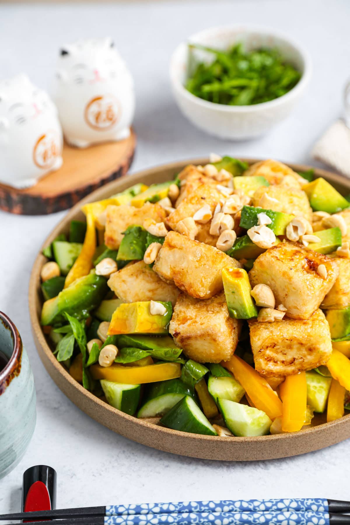 Crispy tofu salad