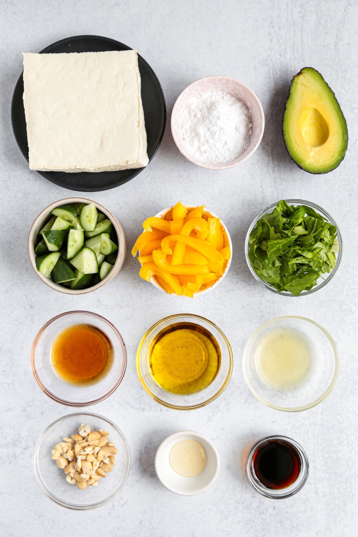 Crispy tofu salad