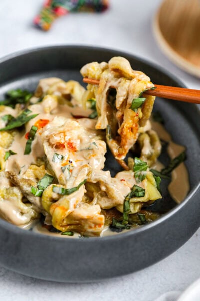 Beijing style eggplant with sesame sauce