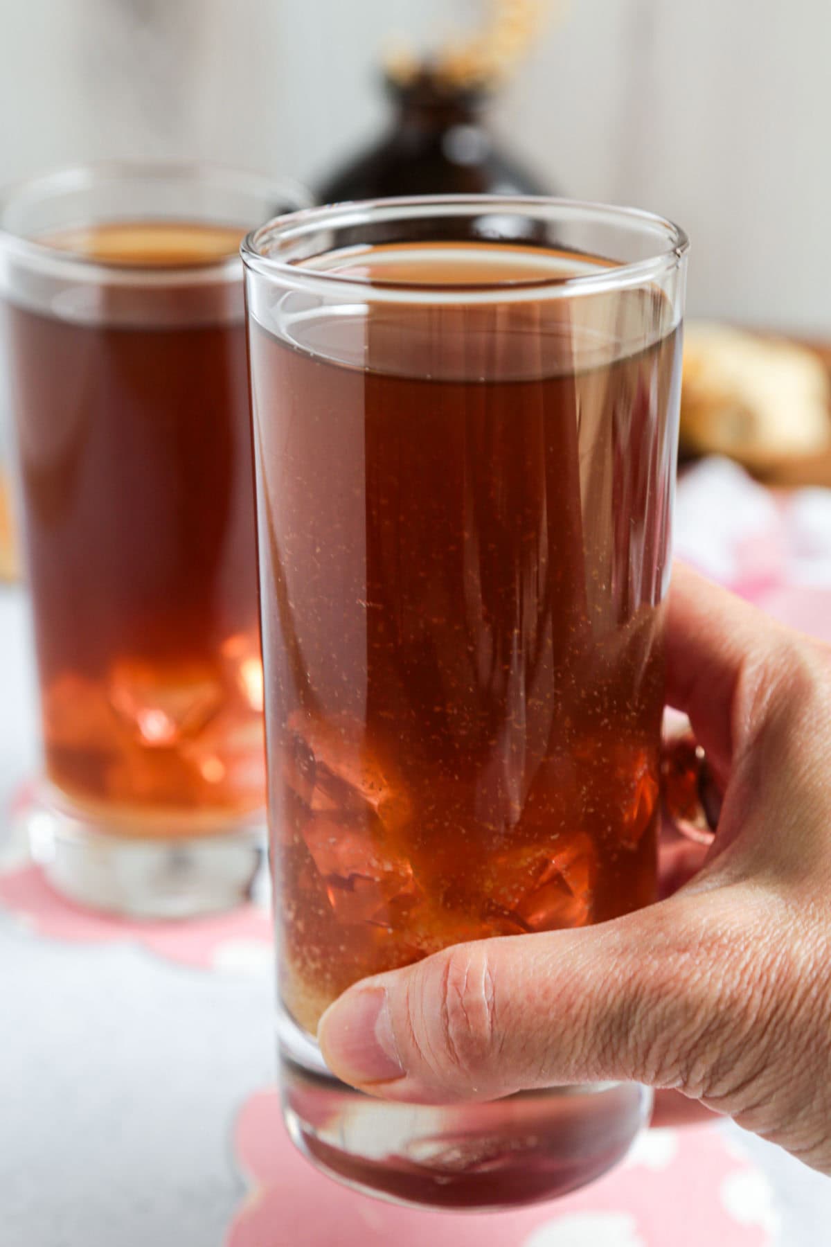 Ginger vinegar iced tea