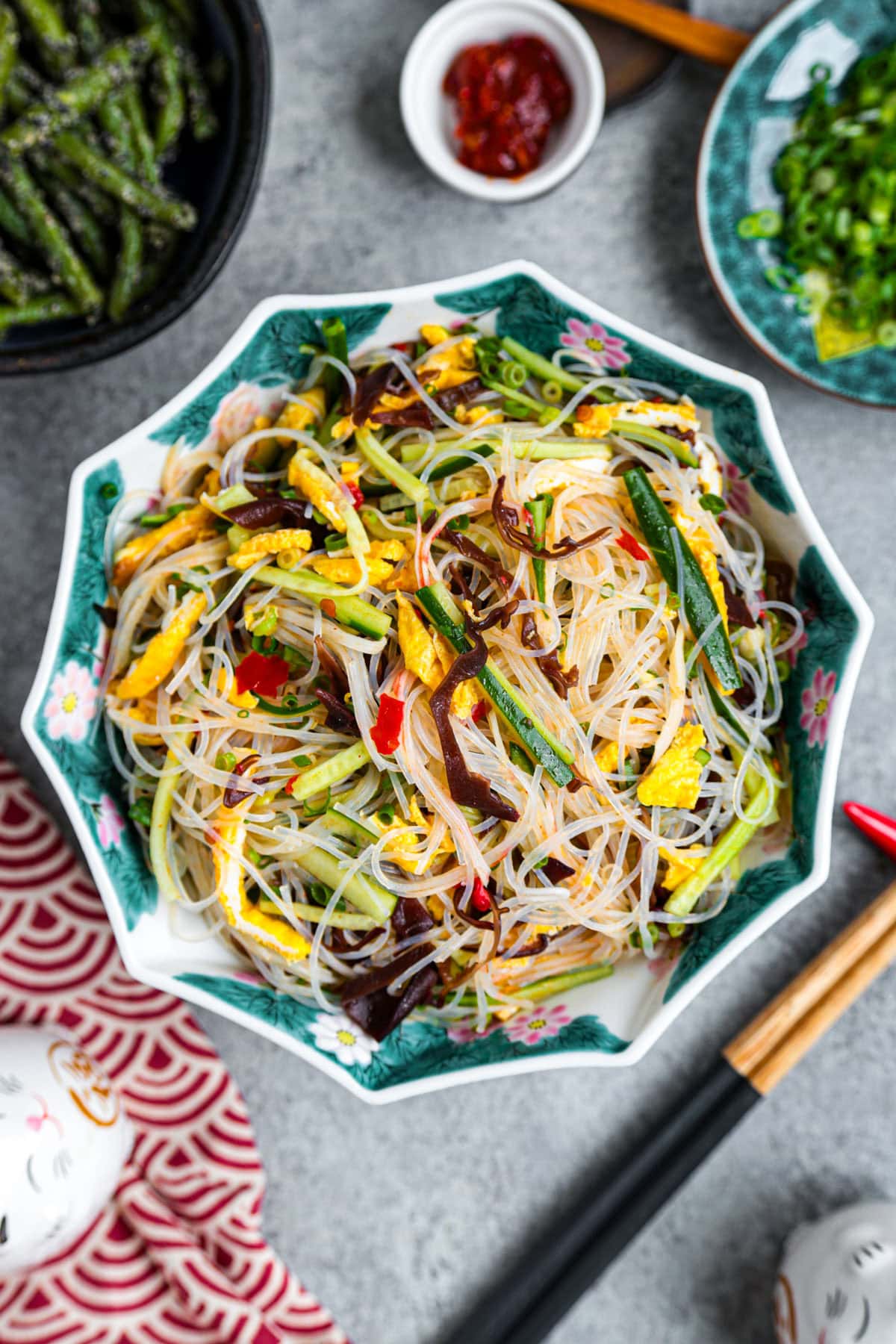 harusame salad (glass noodles)