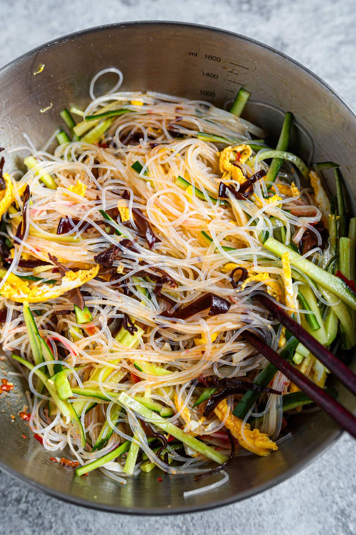 harusame salad (glass noodles)
