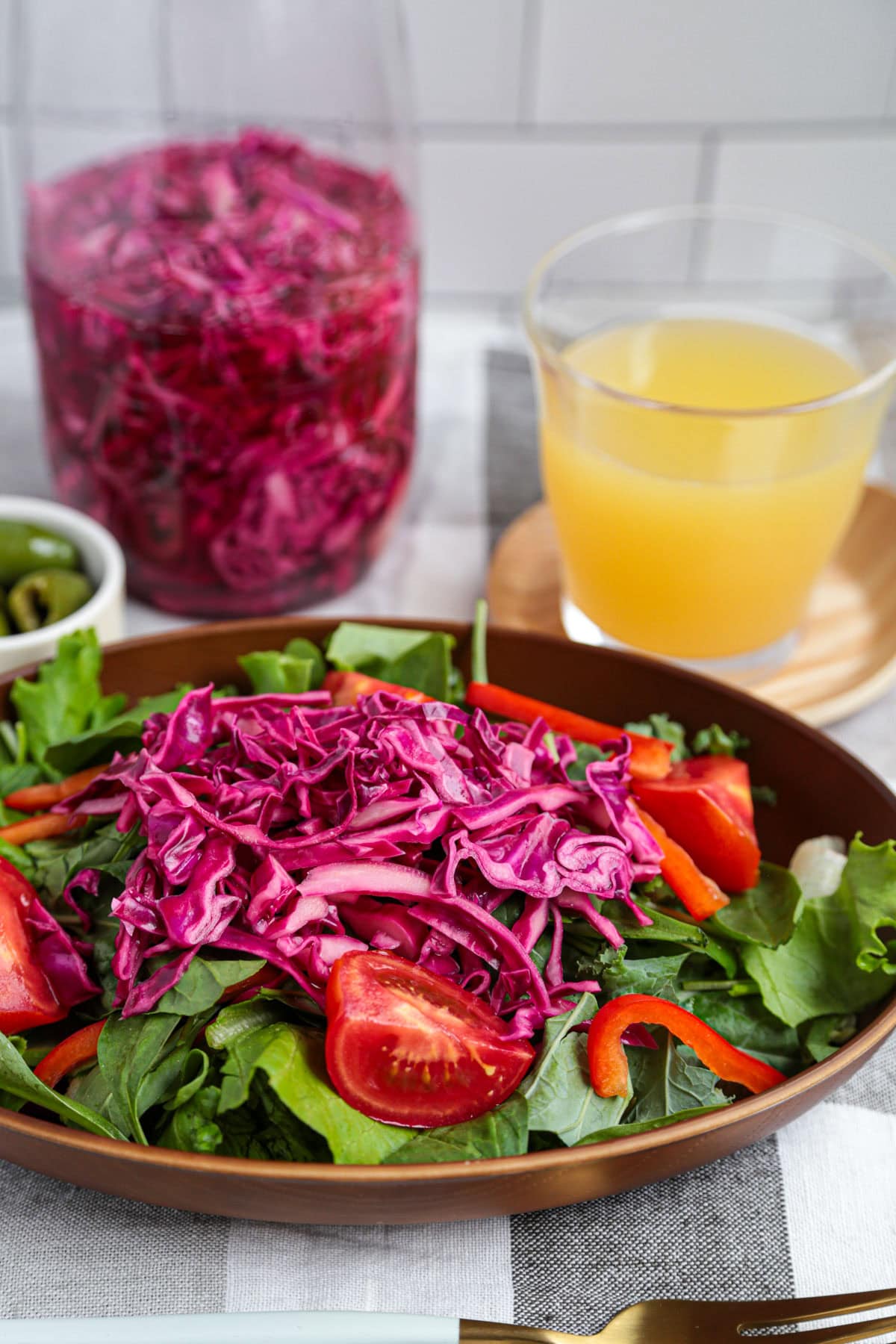 Pickled red cabbage