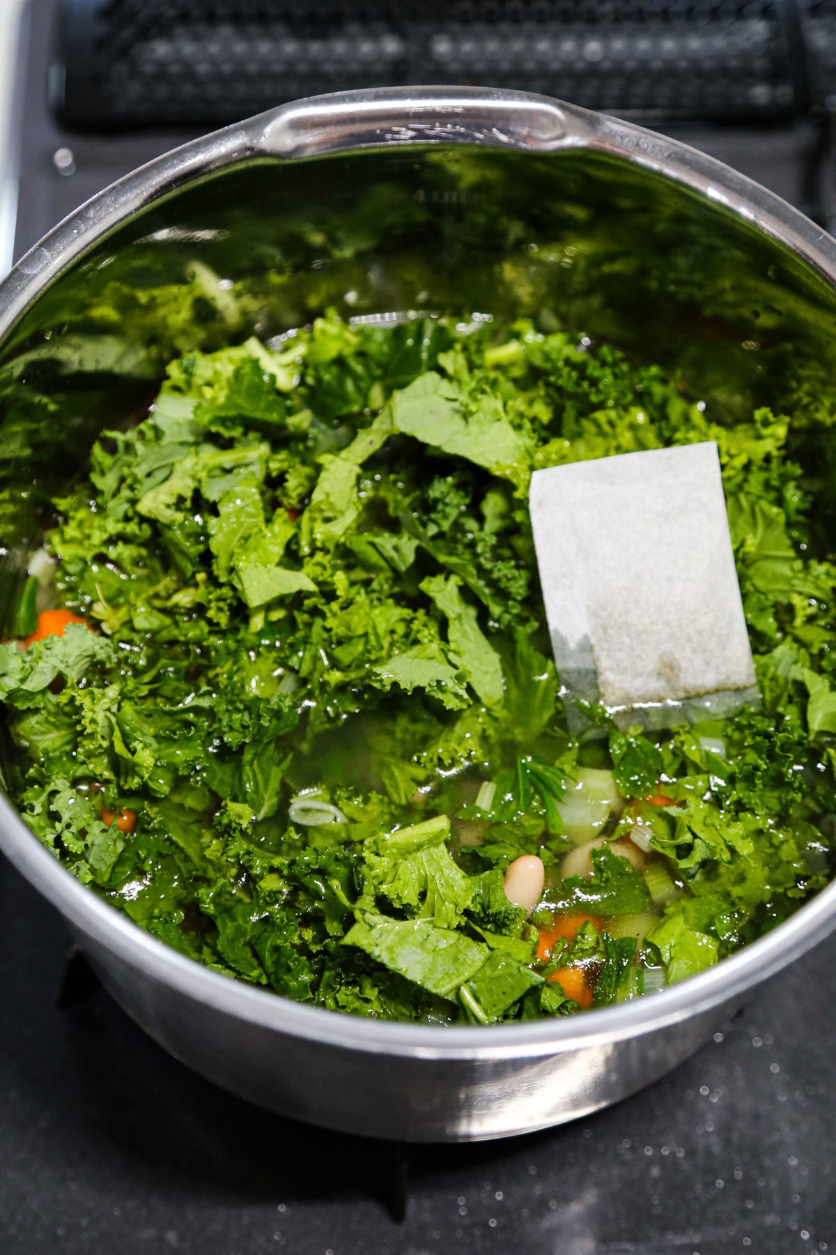 kale in broth