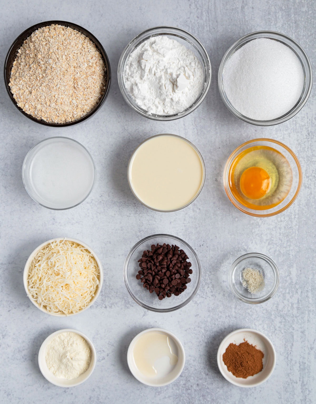 Ingredients for coconut cookies