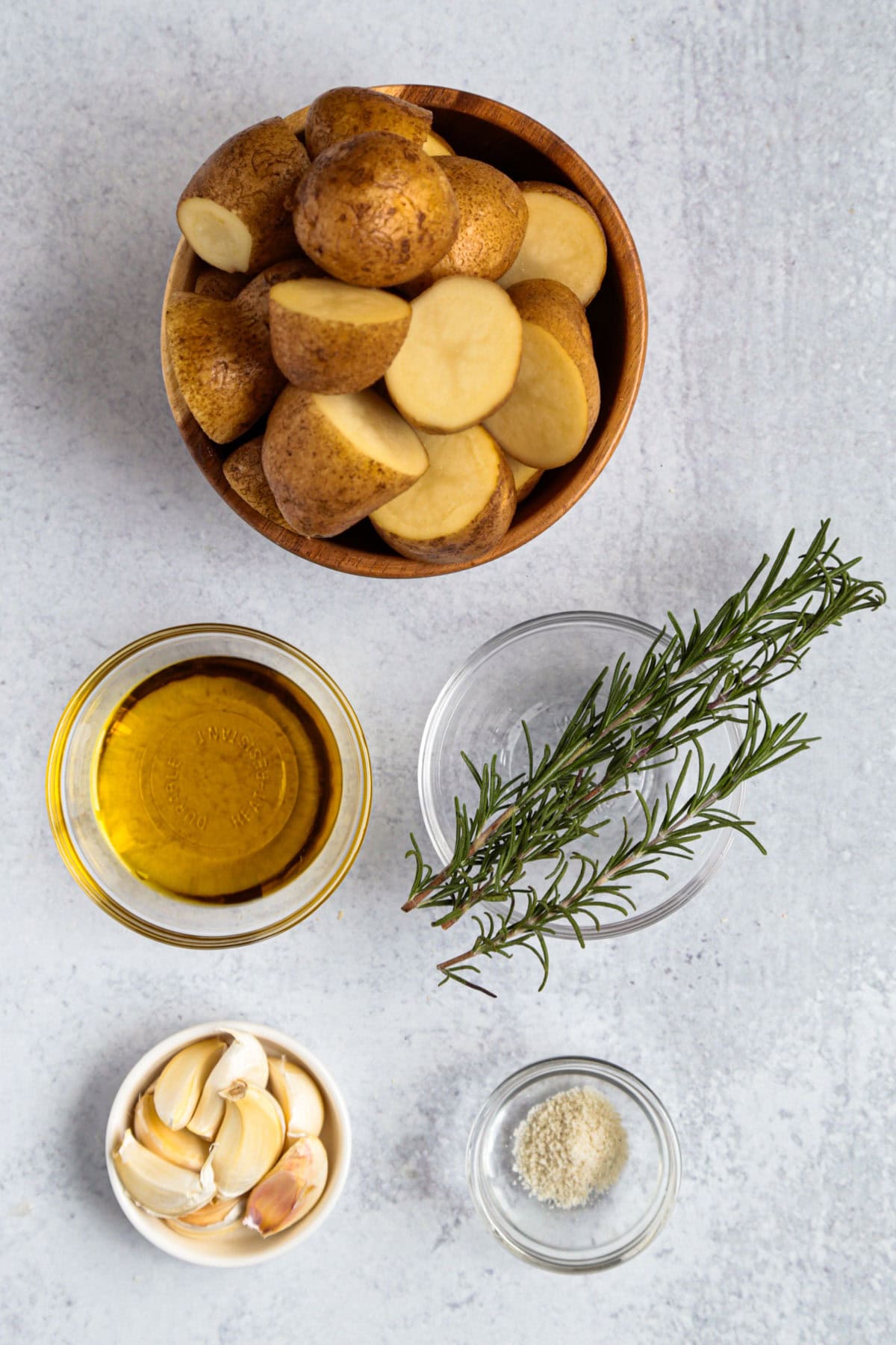 Potatoes, garlic, and rosemary
