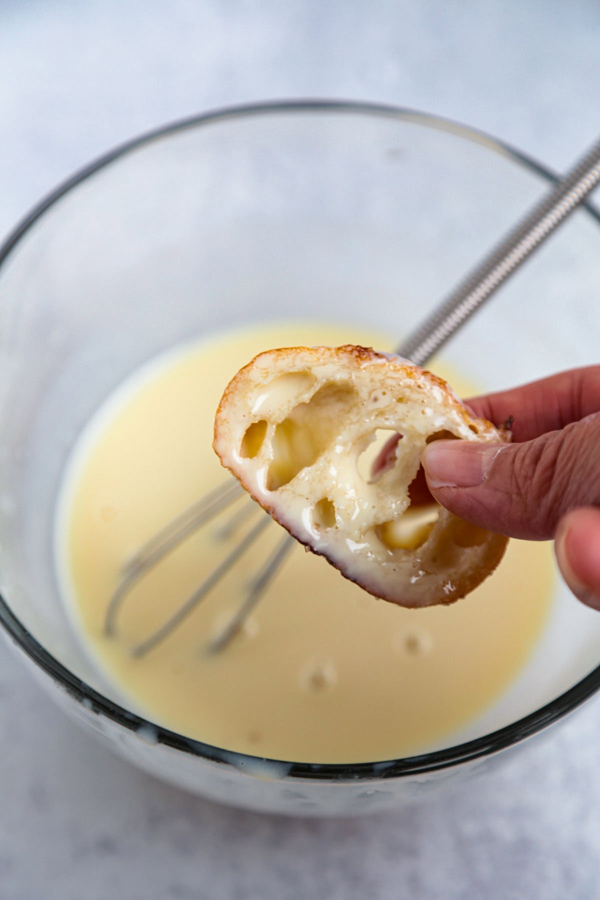 baguette dipped in chocolate