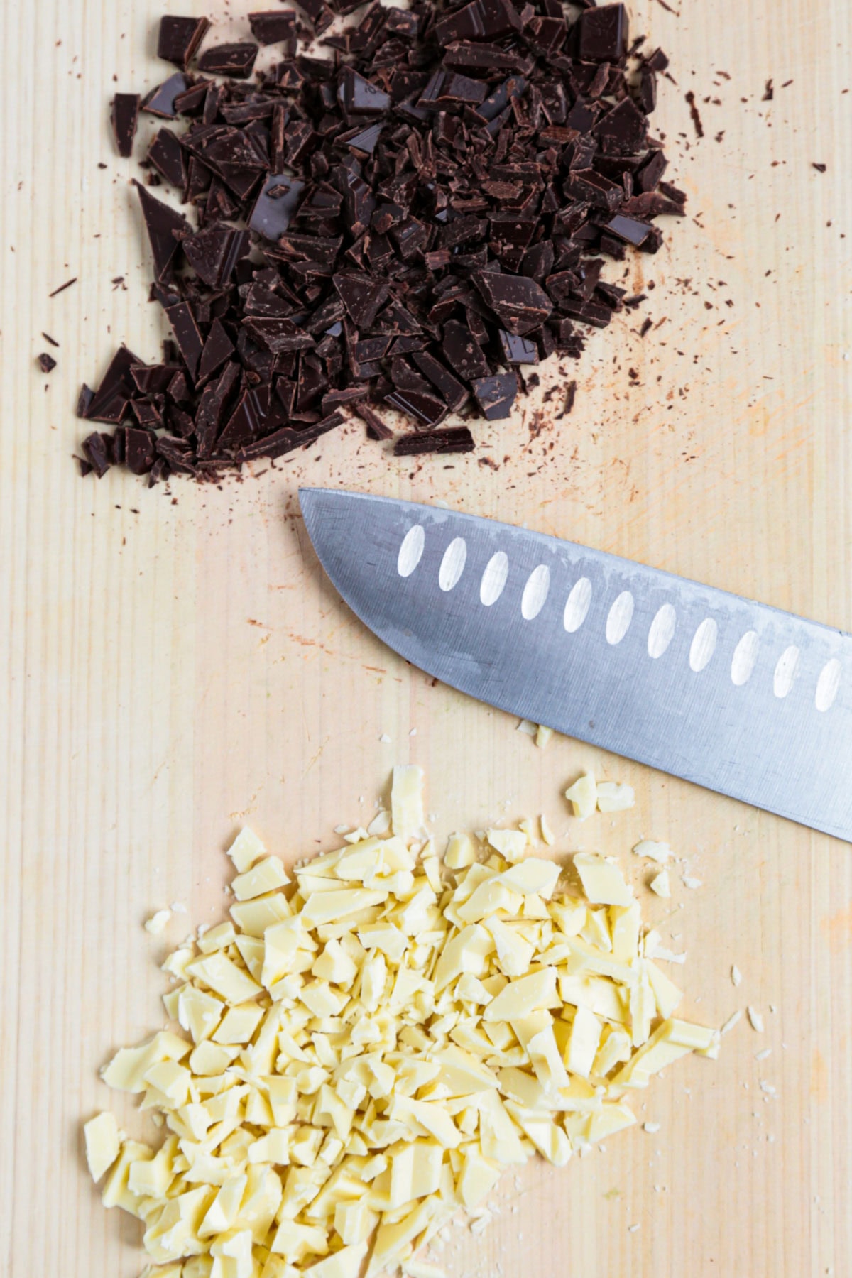 white and dark chocolate