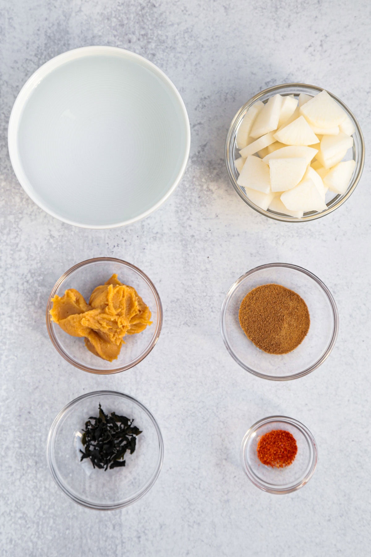 Ingredients Daikon miso soup