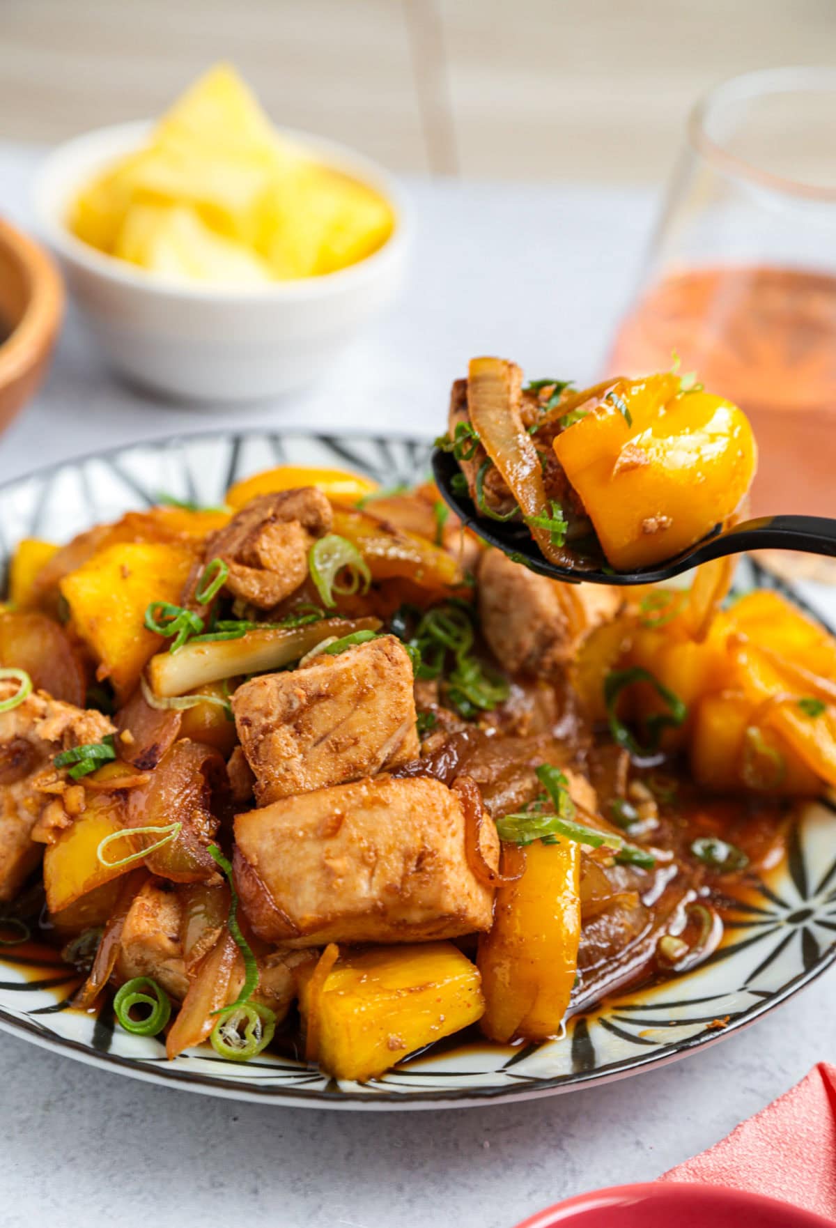 Fish pineapple stir fry