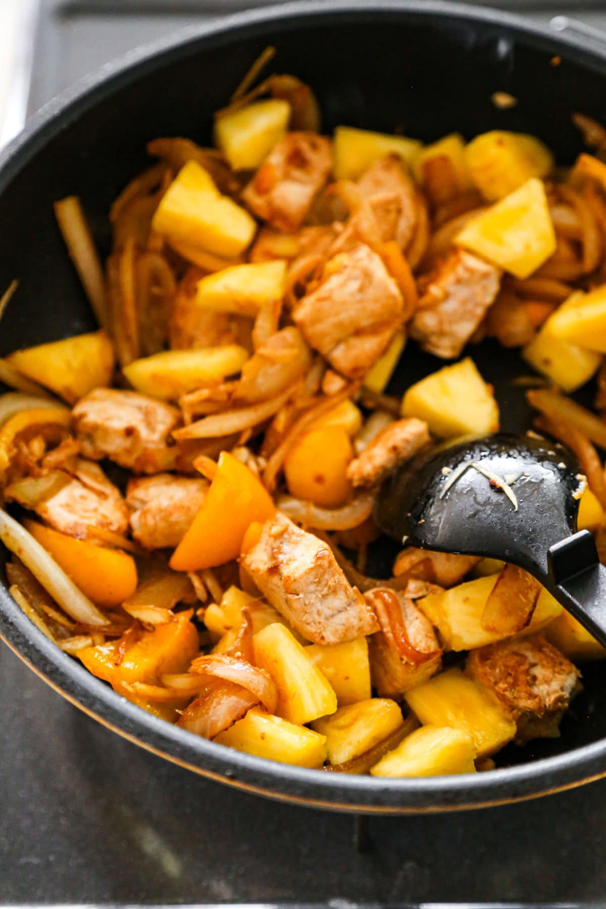 Fish pineapple stir fry