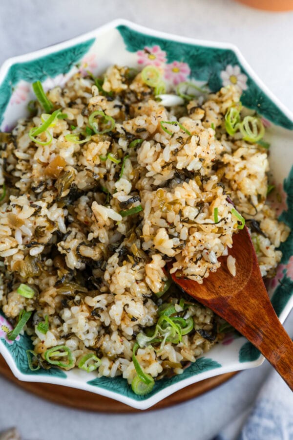 Takana Ras Takana Chahan (Japanese Mustard Green Fried Rice)