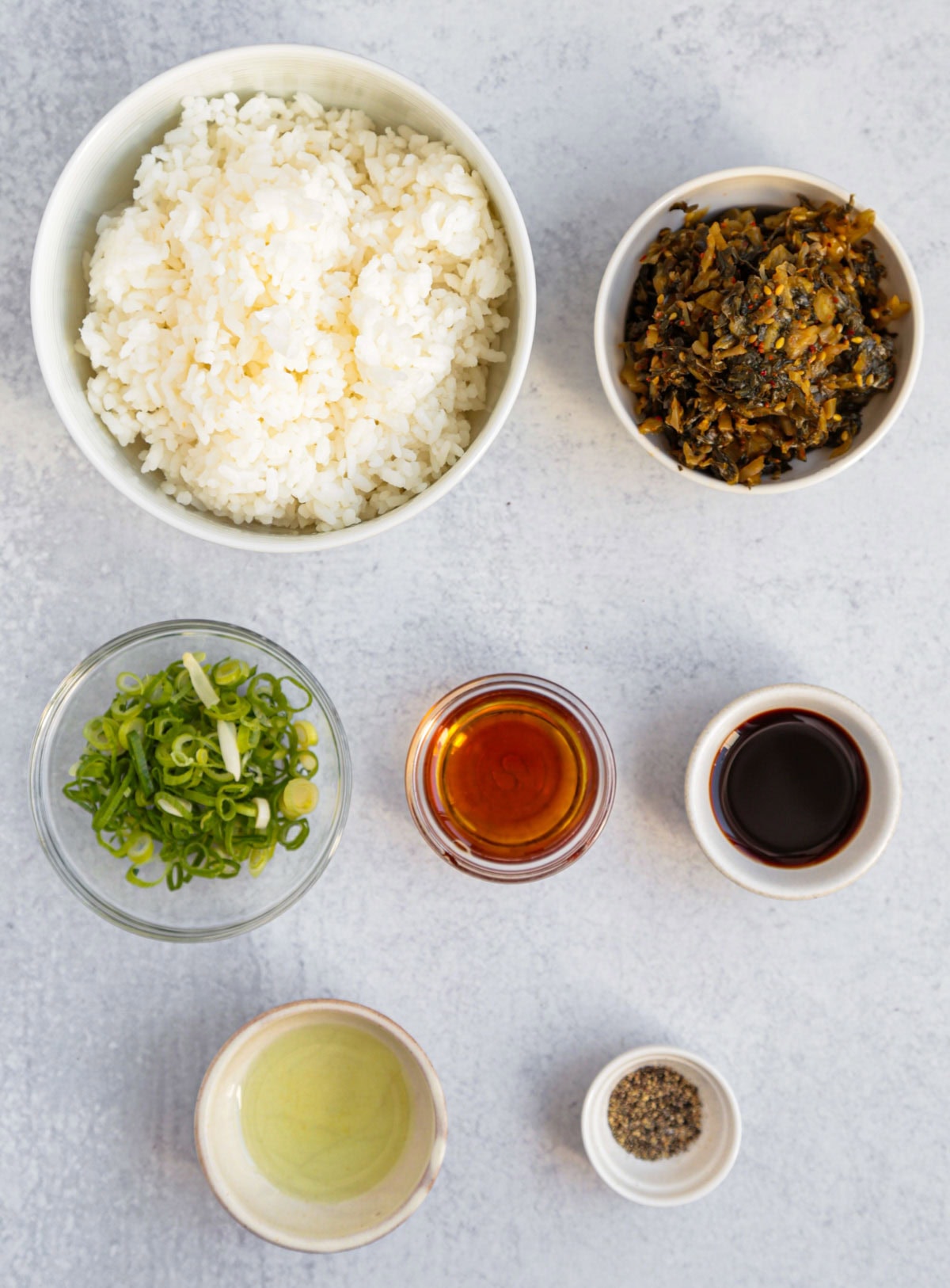 ingredients for takana chahan