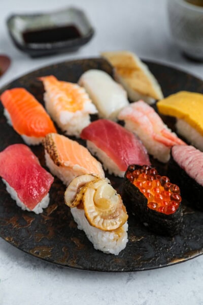 plate of nigiri sushi