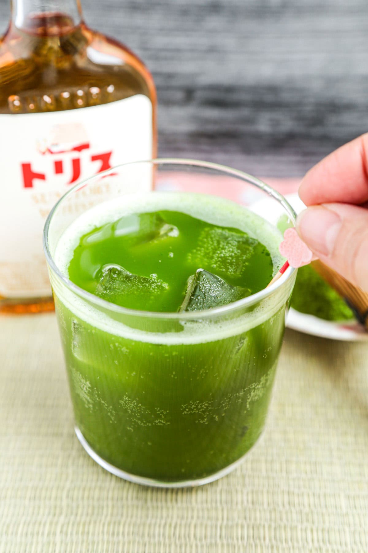 Matcha Whiskey Highball