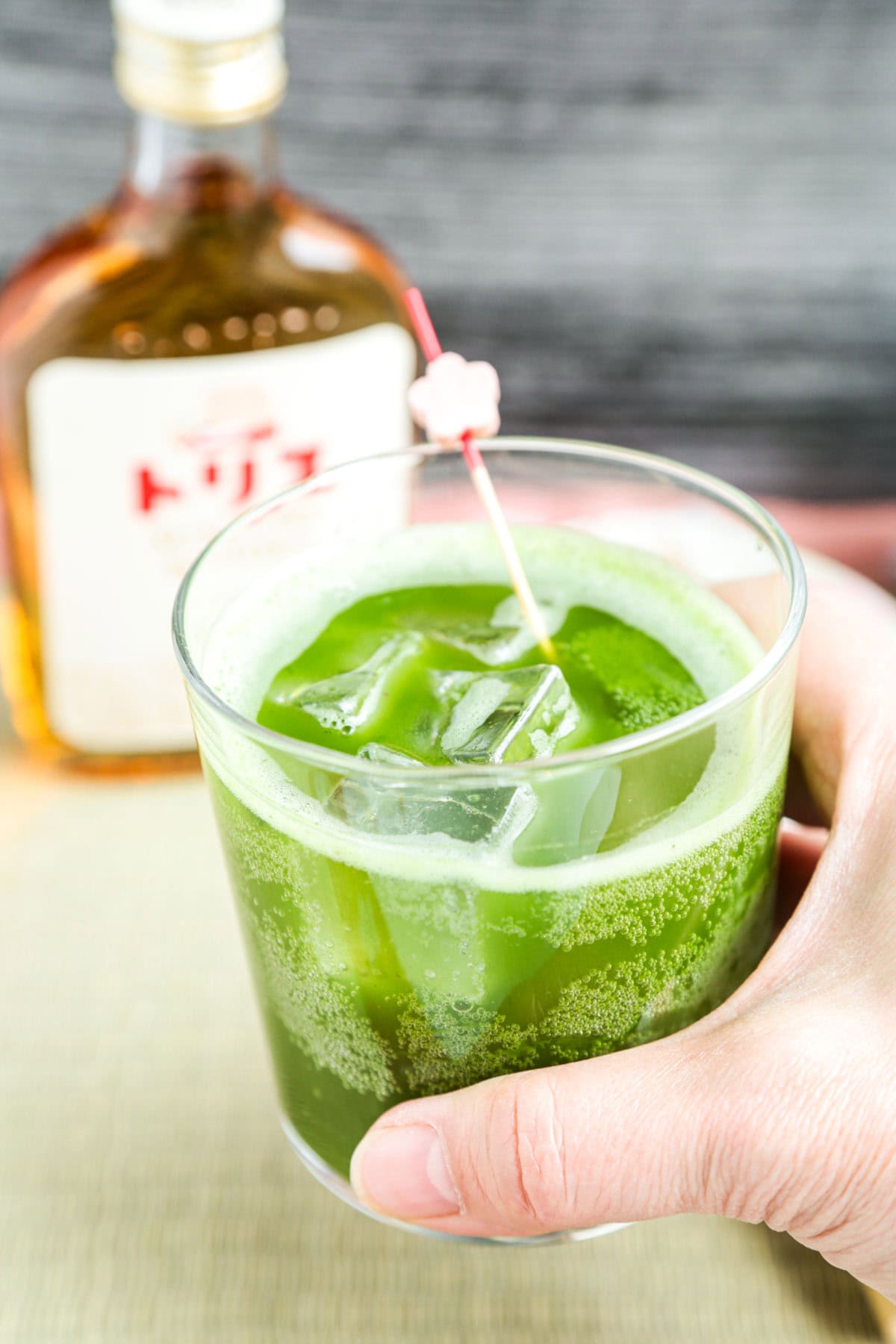 Matcha Whiskey Highball