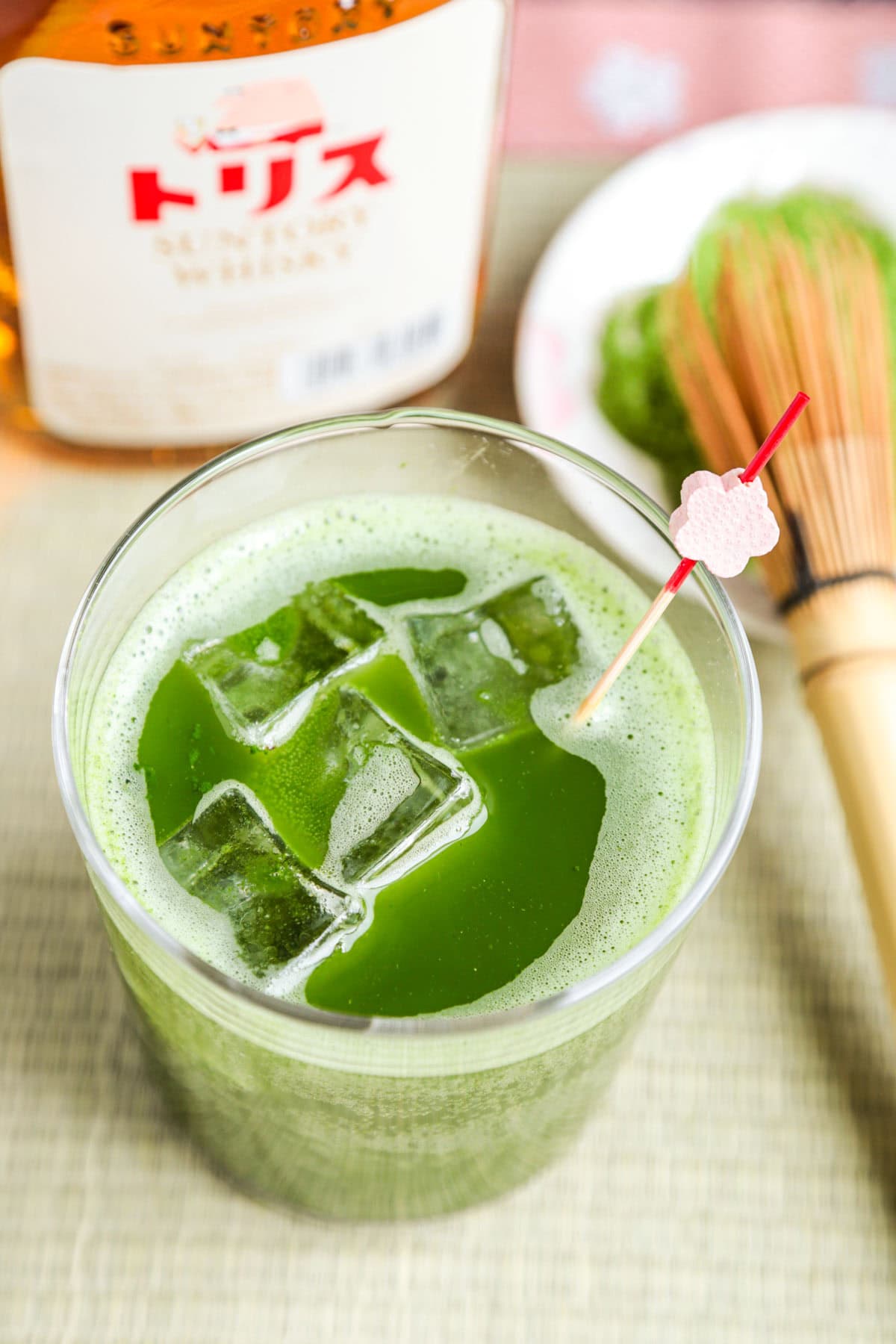 Matcha Whiskey Highball